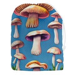 Cozy Forest Mushrooms Drawstring Pouch (3xl) by GardenOfOphir