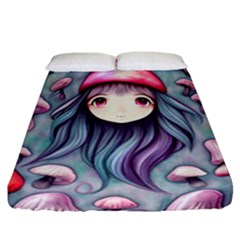 Witchy Mushroom Forest Fitted Sheet (california King Size) by GardenOfOphir