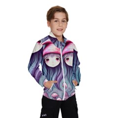 Witchy Mushroom Forest Kids  Windbreaker by GardenOfOphir