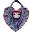 Witchy Mushroom Forest Giant Heart Shaped Tote View2