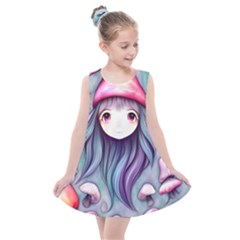 Witchy Mushroom Forest Kids  Summer Dress by GardenOfOphir