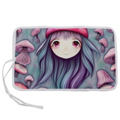 Witchy Mushroom Forest Pen Storage Case (l) by GardenOfOphir