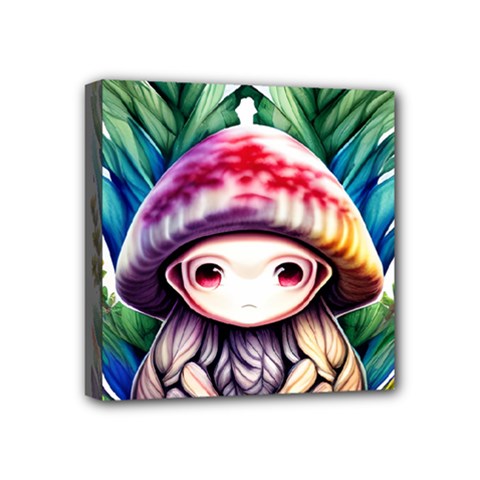 Fantasy Mushroom Forest Mini Canvas 4  X 4  (stretched) by GardenOfOphir