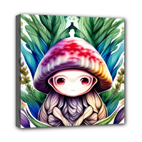 Fantasy Mushroom Forest Mini Canvas 8  X 8  (stretched) by GardenOfOphir