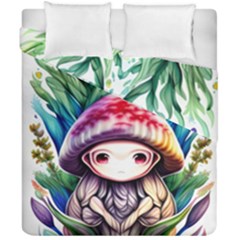 Fantasy Mushroom Forest Duvet Cover Double Side (california King Size) by GardenOfOphir