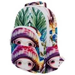 Fantasy Mushroom Forest Rounded Multi Pocket Backpack by GardenOfOphir