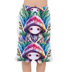 Fantasy Mushroom Forest Short Mermaid Skirt by GardenOfOphir