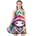 Fantasy Mushroom Forest Halter Neckline Chiffon Dress  View1