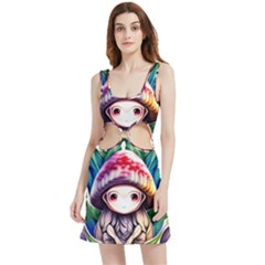 Fantasy Mushroom Forest Velour Cutout Dress by GardenOfOphir