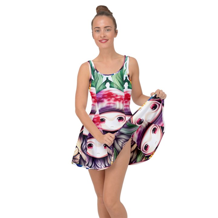 Fantasy Mushroom Forest Inside Out Casual Dress