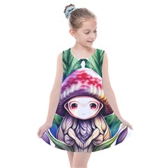 Fantasy Mushroom Forest Kids  Summer Dress by GardenOfOphir