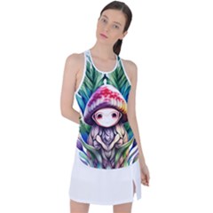 Fantasy Mushroom Forest Racer Back Mesh Tank Top by GardenOfOphir