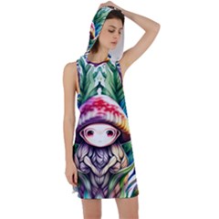 Fantasy Mushroom Forest Racer Back Hoodie Dress by GardenOfOphir