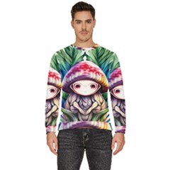 Fantasy Mushroom Forest Men s Fleece Sweatshirt by GardenOfOphir