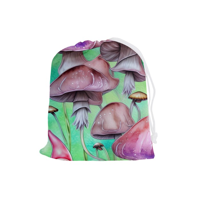 Historical Mushroom Forest Drawstring Pouch (Large)