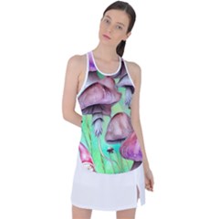 Historical Mushroom Forest Racer Back Mesh Tank Top by GardenOfOphir