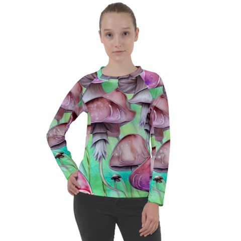 Historical Mushroom Forest Women s Long Sleeve Raglan Tee by GardenOfOphir