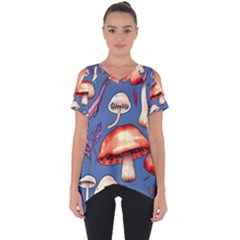 Nature s Own Wooden Mushroom Cut Out Side Drop Tee