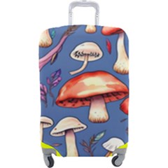 Nature s Own Wooden Mushroom Luggage Cover (large) by GardenOfOphir