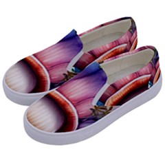 Forestcore Mushroom Kids  Canvas Slip Ons by GardenOfOphir