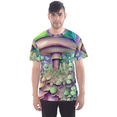 Farmcore Mushroom Men s Sport Mesh Tee by GardenOfOphir