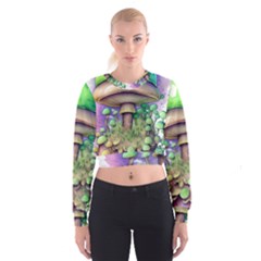 Farmcore Mushroom Cropped Sweatshirt by GardenOfOphir