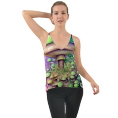 Farmcore Mushroom Chiffon Cami