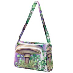 Farmcore Mushroom Front Pocket Crossbody Bag by GardenOfOphir