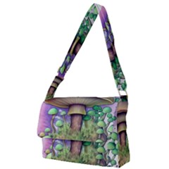 Farmcore Mushroom Full Print Messenger Bag (l) by GardenOfOphir