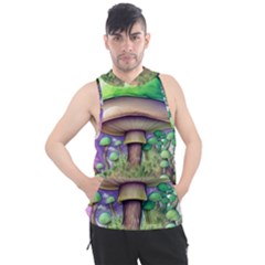 Farmcore Mushroom Men s Sleeveless Hoodie by GardenOfOphir