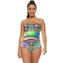 Farmcore Mushroom Retro Full Coverage Swimsuit