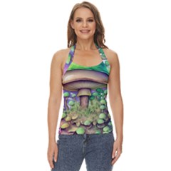 Farmcore Mushroom Basic Halter Top by GardenOfOphir