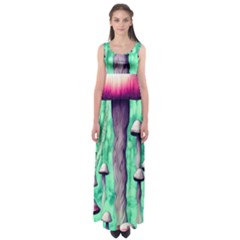 Witchy Mushroom Empire Waist Maxi Dress by GardenOfOphir