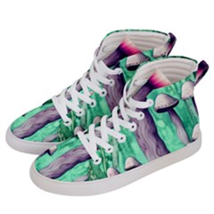 Witchy Mushroom Men s Hi-top Skate Sneakers by GardenOfOphir