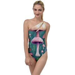 Tiny Historical Mushroom To One Side Swimsuit by GardenOfOphir