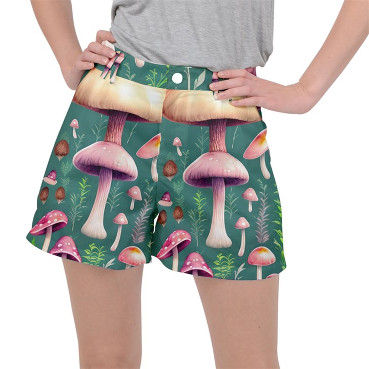 Tiny Historical Mushroom Ripstop Shorts