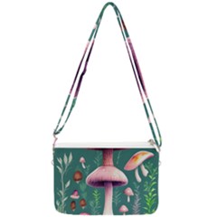 Tiny Historical Mushroom Double Gusset Crossbody Bag by GardenOfOphir