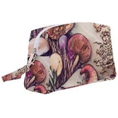 Dainty Mushroom Pendant Wristlet Pouch Bag (large) by GardenOfOphir