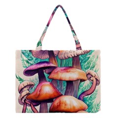 Witchy Mushrooms In The Woods Medium Tote Bag by GardenOfOphir