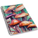 Witchy Mushrooms In The Woods 5.5  x 8.5  Notebook View1