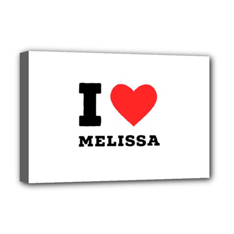 I Love Melissa Deluxe Canvas 18  X 12  (stretched) by ilovewhateva