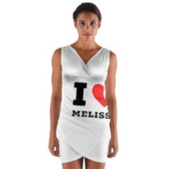 I Love Melissa Wrap Front Bodycon Dress by ilovewhateva