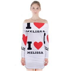 I Love Melissa Long Sleeve Off Shoulder Dress by ilovewhateva