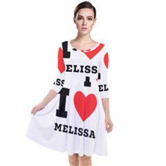 I Love Melissa Quarter Sleeve Waist Band Dress by ilovewhateva