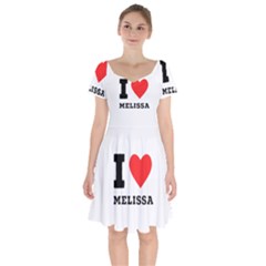 I Love Melissa Short Sleeve Bardot Dress by ilovewhateva