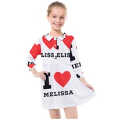 I Love Melissa Kids  Quarter Sleeve Shirt Dress by ilovewhateva