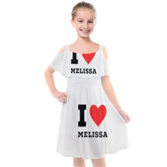 I Love Melissa Kids  Cut Out Shoulders Chiffon Dress by ilovewhateva