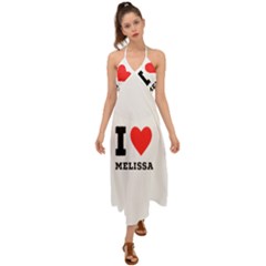 I Love Melissa Halter Tie Back Dress  by ilovewhateva