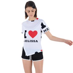 I Love Melissa Asymmetrical Short Sleeve Sports Tee by ilovewhateva