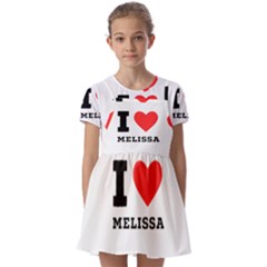 I Love Melissa Kids  Short Sleeve Pinafore Style Dress by ilovewhateva